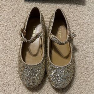 J. Crew Kids Sparkling Gold Dress Shoes
